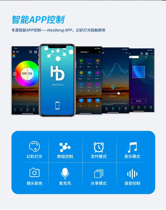 Led蓝牙网状智能嵌入式灯