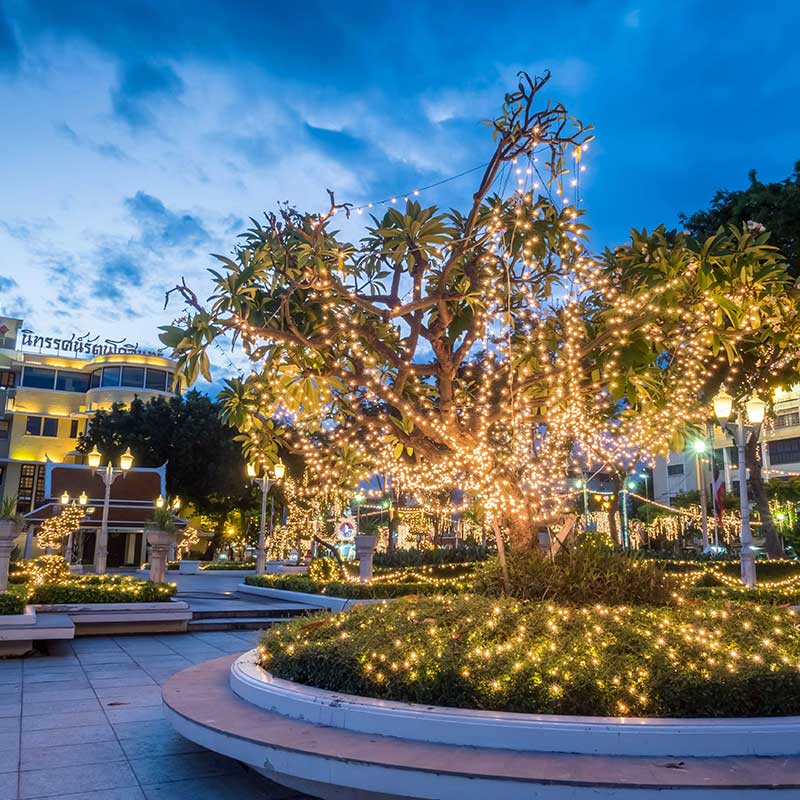 可定制的蓝牙永久性户外度假灯