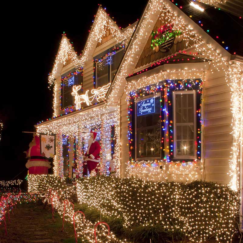 可定制的蓝牙永久性户外度假灯