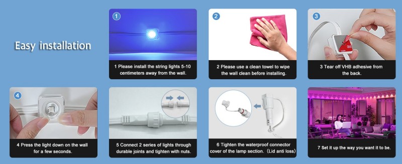 2.4GHz Wifi户外灯应用程序控制