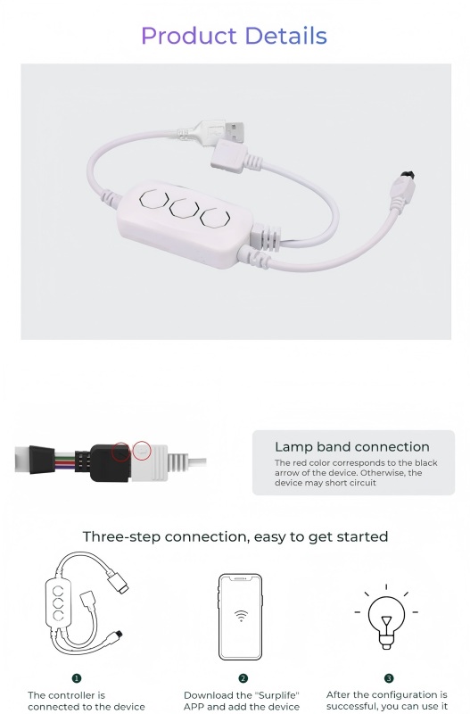 30m智能RGB LED灯带控制器