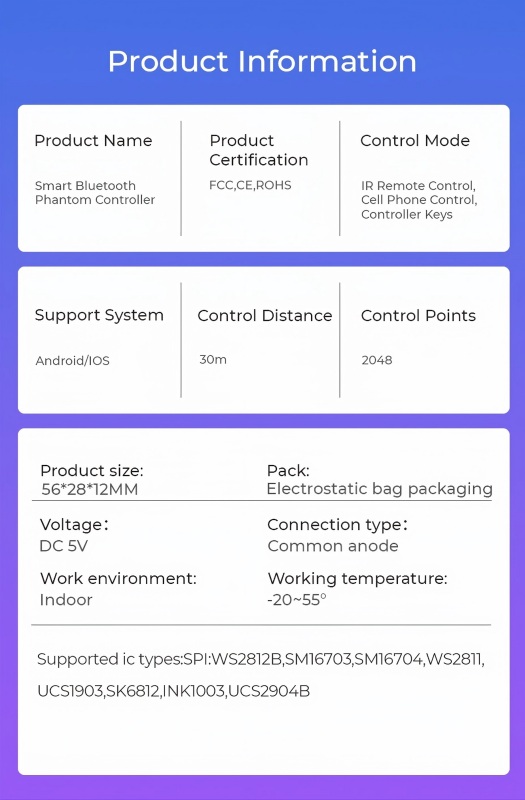 远程控制智能蓝牙LED灯控制器