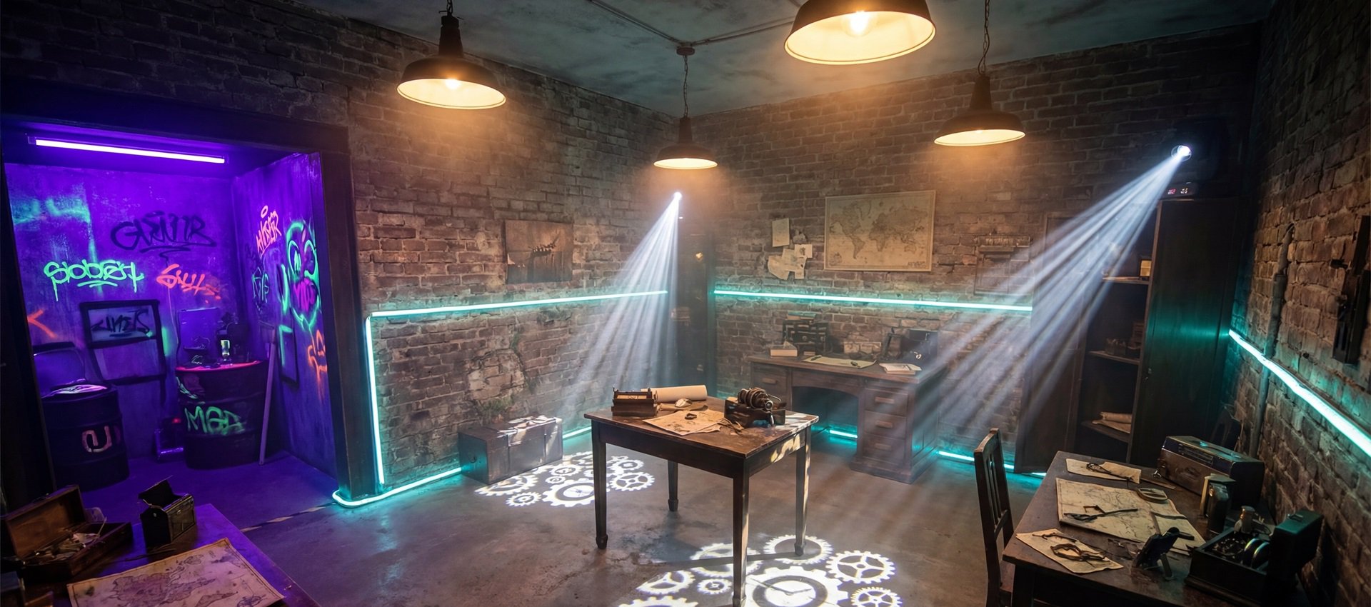 Iluminação de cena de entretenimento imersiva