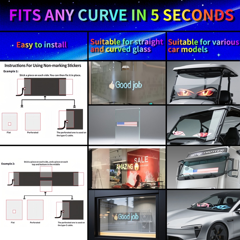 APP Control Flexible Transparent LED Screen